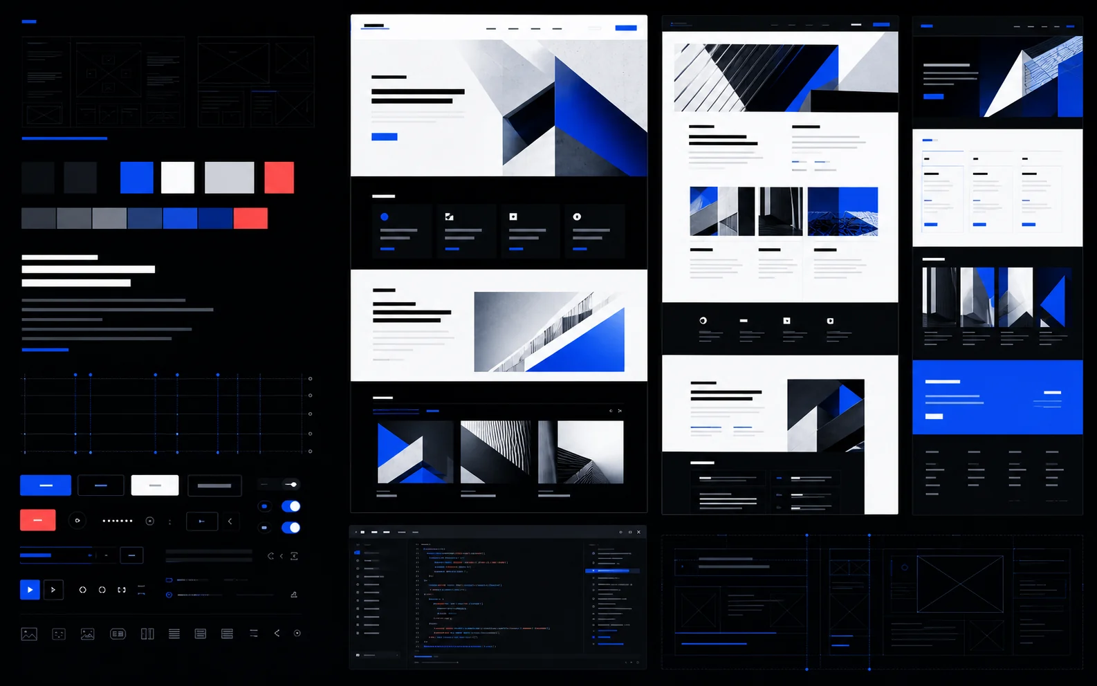 Responsive website and design system interface